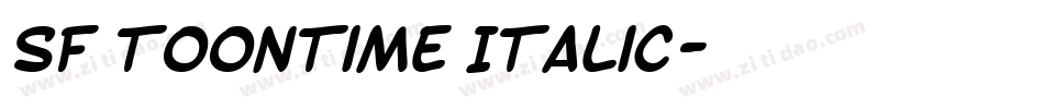 SF Toontime Italic字体转换